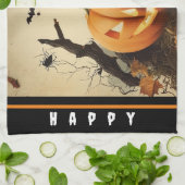Spooky Pumpkin Halloween Collection Geschirrtuch (Gefaltet)