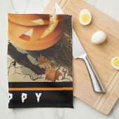 Spooky Pumpkin Halloween Collection Geschirrtuch (Viertel Falte)