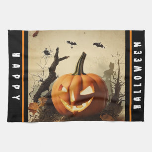 Spooky Pumpkin Halloween Collection Geschirrtuch