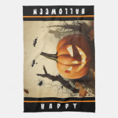 Spooky Pumpkin Halloween Collection Geschirrtuch (Vertikal)