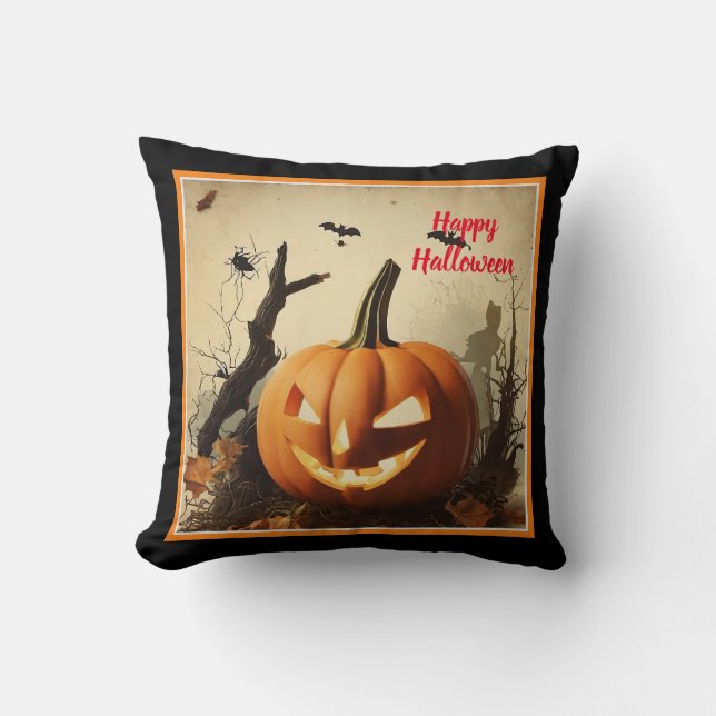 Spooky Pumpkin Halloween Collection Kissen (Vorderseite)