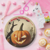 Spooky Pumpkin Halloween Collection Pappteller (Party)