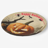 Spooky Pumpkin Halloween Collection Pappteller (Schrägansicht)