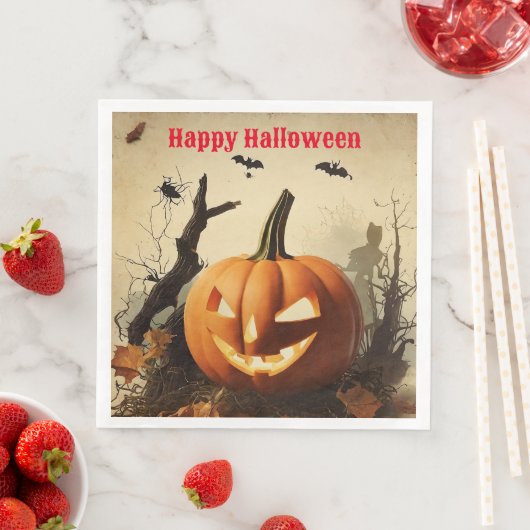 Spooky Pumpkin Halloween Collection Serviette (Beispiel)