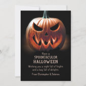 Spooky Pumpkin Halloween Gruß Feiertagskarte (Vorderseite)