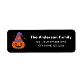 Spooky Pumpkin Halloween-Party Mail Rücksendeadres (Vorne)