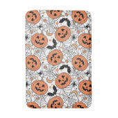 Spooky Pumpkin Halloween Pattern Badematte (Vorderseite Vertikal)
