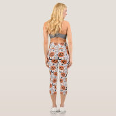 Spooky Pumpkin Halloween Pattern Capri Leggings (Rückseite)