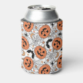 Spooky Pumpkin Halloween Pattern Dosenkühler (Kanne Rückseite)
