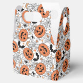 Spooky Pumpkin Halloween Pattern Geschenkschachtel (Geöffnet)
