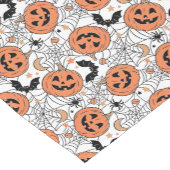 Spooky Pumpkin Halloween Pattern Kurzer Tischläufer (Ecke)