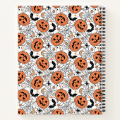 Spooky Pumpkin Halloween Pattern Notizblock (Rückseite)