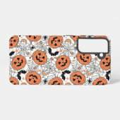 Spooky Pumpkin Halloween Pattern Samsung Galaxy Hülle (Rückseite (Horizontal))