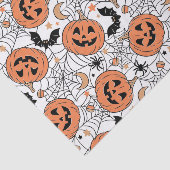 Spooky Pumpkin Halloween Pattern Seidenpapier (Ausschnitt)