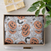 Spooky Pumpkin Halloween Pattern Seidenpapier (Geschenk)
