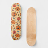 Spooky Pumpkin Halloween Pattern Skateboard (Vorderseite)