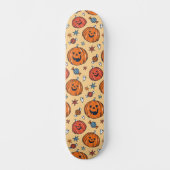 Spooky Pumpkin Halloween Pattern Skateboard (Vorderseite)