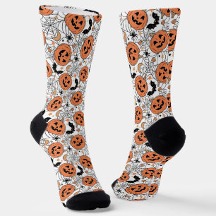 Spooky Pumpkin Halloween Pattern Socken