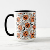 Spooky Pumpkin Halloween Pattern Tasse (Links)