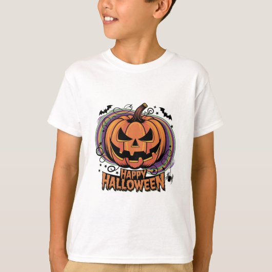Spooky Pumpkin Halloween T - Shirt (Vorderseite)