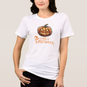 Spooky Pumpkin, Halloween Vibe Tri-Blend Shirt (Vorderseite)