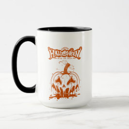  spooky pumpkin Halloween white orang Tasse