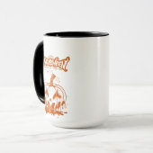 spooky pumpkin Halloween white orang Tasse (Vorderseite Links)
