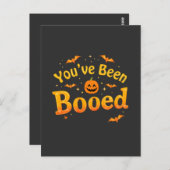 Spooky Pumpkin Halloween wurde dir gebootet Postkarte (Vorne/Hinten)