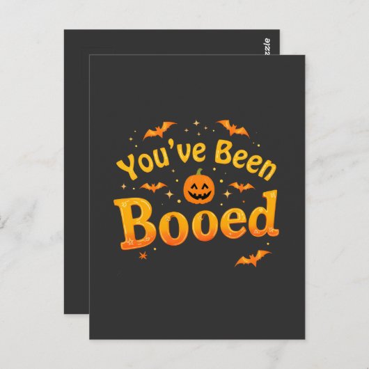 Spooky Pumpkin Halloween wurde dir gebootet Postkarte (Vorne/Hinten)