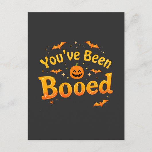 Spooky Pumpkin Halloween wurde dir gebootet Postkarte (Vorderseite)