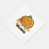 Spooky Pumpkin Happy Halloween Serviette (Ecke)