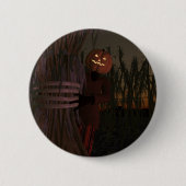Spooky Pumpkin Head Scarecrow Button (Vorderseite)