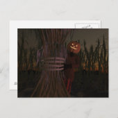 Spooky Pumpkin Head Scarecrow Postkarte (Vorne/Hinten)
