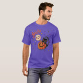 Spooky Pumpkin Kitten Moon T-Shirt (Vorne ganz)