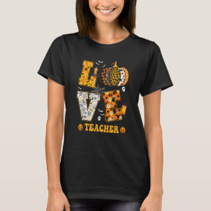 Spooky Pumpkin Liebe Halloween Lehrer Stute T-Shirt