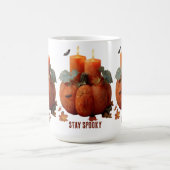 Spooky Pumpkin mit Kerzen bleibe Kaffeetasse (Mittel)