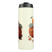 Spooky Pumpkin mit Kerzen bleibe Thermosbecher (Vorderseite)