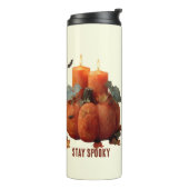 Spooky Pumpkin mit Kerzen bleibe Thermosbecher (Nach links gedreht)