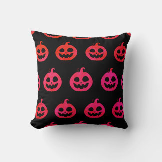 Spooky Pumpkin mit schwarzem Hinterkopf Kissen