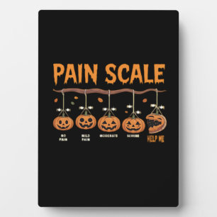 Spooky Pumpkin Pain Scale Trauma Nurse Triage Hall Fotoplatte