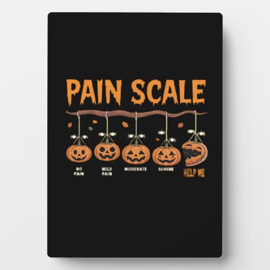 Spooky Pumpkin Pain Scale Trauma Nurse Triage Hall Fotoplatte (Vorderseite)