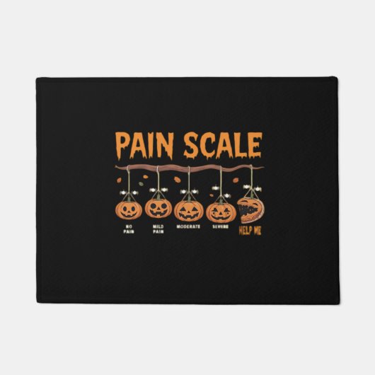 Spooky Pumpkin Pain Scale Trauma Nurse Triage Hall Fußmatte (Vorderseite)