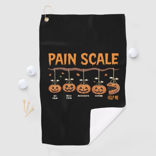 Spooky Pumpkin Pain Scale Trauma Nurse Triage Hall Golfhandtuch (Insitu)