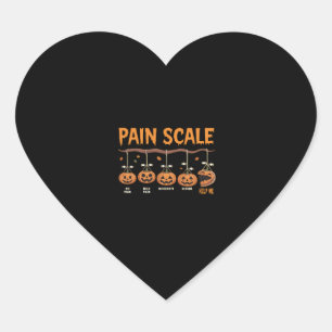 Spooky Pumpkin Pain Scale Trauma Nurse Triage Hall Herz-Aufkleber