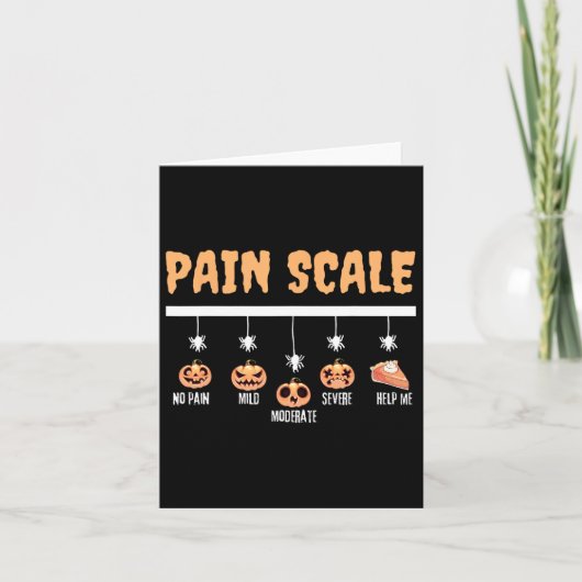 Spooky Pumpkin Pain Scale Trauma Nurse Triage Hall Karte (Vorderseite)