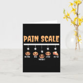 Spooky Pumpkin Pain Scale Trauma Nurse Triage Hall Karte (Gelbe Blume)