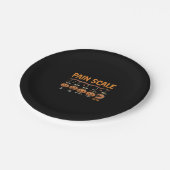 Spooky Pumpkin Pain Scale Trauma Nurse Triage Hall Pappteller (Schrägansicht)