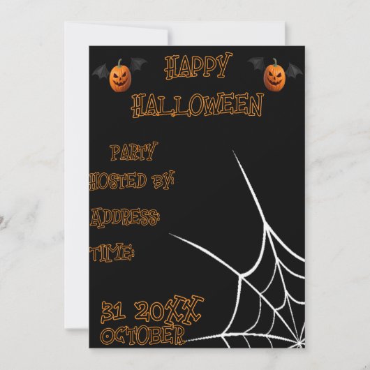 Spooky Pumpkin-Party Einladung (Vorderseite)