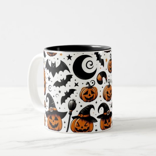 Spooky Pumpkin Party Tasse (Vorderseite Links)