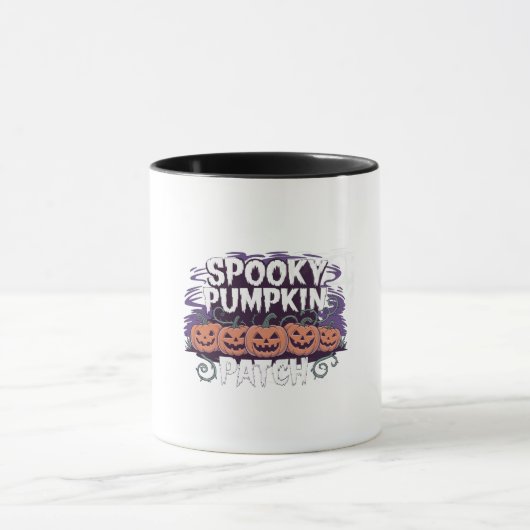 Spooky Pumpkin Patch Halloween-Tasse Tasse (Zentrum)